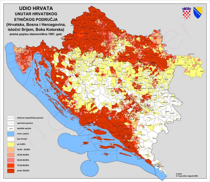 karta okupiranih područja hrvatske Doprinos Hrvata iz Bosne i Hercegovine u stvaranju i obrani  karta okupiranih područja hrvatske